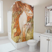 Rideaux De Douche Alfons Mucha - 1896 - Printemps (En situation)