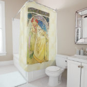 Rideaux De Douche Alfons Mucha Princezna 1911 Hyacinta (En situation)