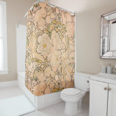 Rideaux De Douche Alfonse Mucha Art Nouveau Peonies (En situation)