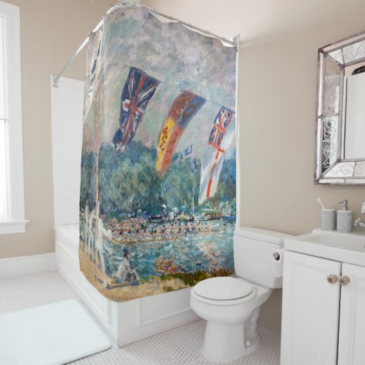 Rideaux De Douche Alfred Sisley - Regatta à Molesey (En situation)