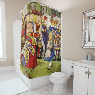 Rideaux De Douche Alice au pays des merveilles et la reine des