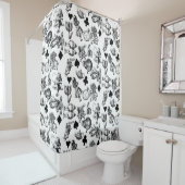 Rideaux De Douche Alice White Rabbit Wonderland Cheshire Cat (En situation)