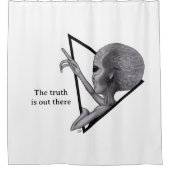 Rideaux De Douche Alien gris, la vérité est là (Devant)