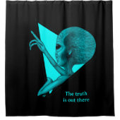 Rideaux De Douche Alien gris, la vérité est là (Devant)