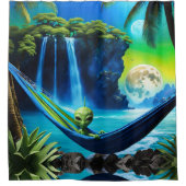 Rideaux De Douche Alien Hammock sur Beach Vacances (Devant)