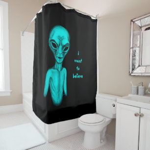 Rideaux De Douche Alien, je veux croire
