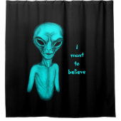 Rideaux De Douche Alien, je veux croire (Devant)