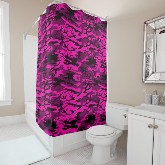 Rideaux De Douche Alien Pink Camo (En situation)