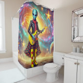 Rideaux De Douche Alien Rockstar (En situation)