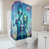Rideaux De Douche Aliens (En situation)