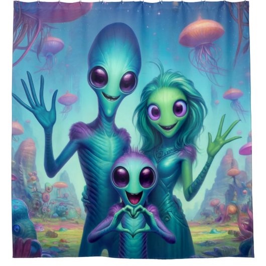 Rideaux De Douche Aliens (Devant)