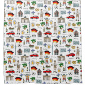 Rideaux De Douche Allemagne| Motif des symboles (Devant)