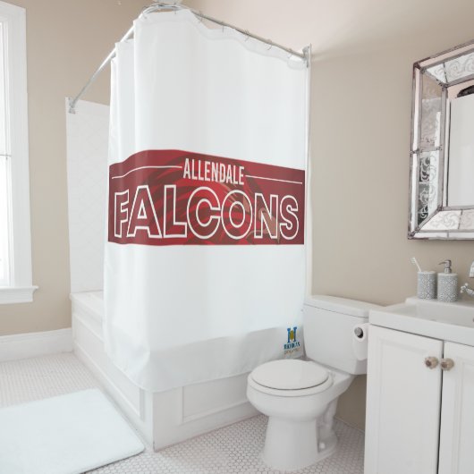 Rideaux De Douche Allendale Falcons #6 (En situation)