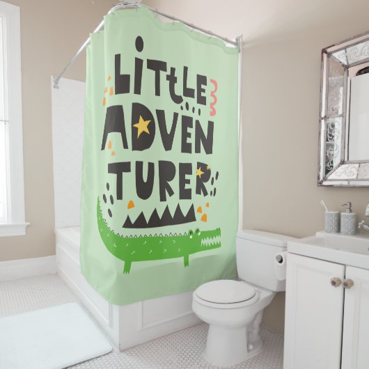 Rideaux De Douche Alligator petit aventurier (En situation)