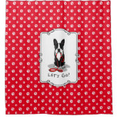 Rideaux De Douche Allons-y ! Boston Terrier (noir) Drôle chien (Devant)