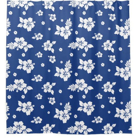 Rideaux De Douche Aloha Blue Classic Hawaiian Motif sans fil (Devant)