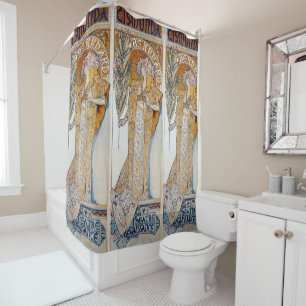 Rideaux De Douche Alphonse Mucha, art, nouveau, cru, Gismonda