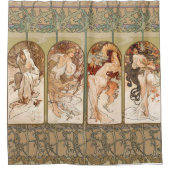 Rideaux De Douche Alphonse Mucha The Seasons 1897 Art Nouveau (Devant)