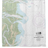 Rideaux De Douche Altamaha Sound Graphique nautique 11508 (Devant)