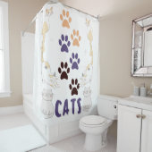 Rideaux De Douche amateurs de chats (En situation)