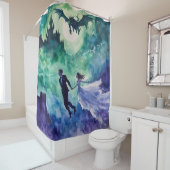 Rideaux De Douche Amateurs de vol - Peinture aquarelle (En situation)