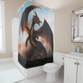 Rideaux De Douche Amber Dragon Imaginaire (En situation)