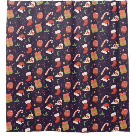 Rideaux De Douche Ambiance de Noël (Devant)