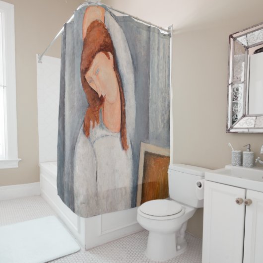 Rideaux De Douche Amedeo Modigliani - Portrait Jeanne Hebuterne #1 (En situation)