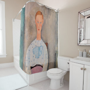 Rideaux De Douche Amedeo Modigliani - Une fille avec une blouse Polk
