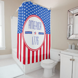 Rideaux De Douche Américain 1776 patriotique