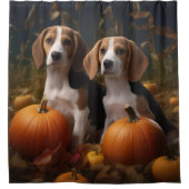 Rideaux De Douche American Anglais Foxhound Puppy Automne Delight (Devant)