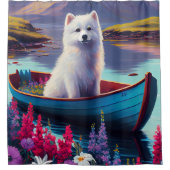 Rideaux De Douche American Eskimo Dog on Paddle : Une aventure Pitto (Devant)
