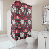 Rideaux De Douche American Pride Curtain Eagle & Flag Home Touch (En situation)