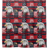 Rideaux De Douche American Pride Curtain Eagle & Flag Home Touch (Devant)
