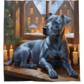 Rideaux De Douche American Staffordshire Christmas Lights Holiday (Devant)