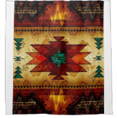 Rideaux De Douche Amérindien Motif du sud-ouest (Devant)