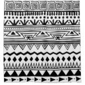Rideaux De Douche Amérindien Sud-Ouest Noir Blanc Moderne Boho (Devant)