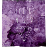 Rideaux De Douche Amethyst Geode Vous êtes un bijou (Devant)