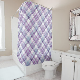 Rideaux De Douche Amethyst Hues Plaid