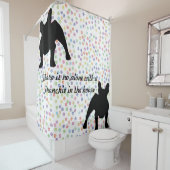 Rideaux De Douche Amis Bulldog (En situation)