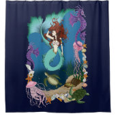 Rideaux De Douche Amis de l'Imaginaire bleu Sirène (Devant)