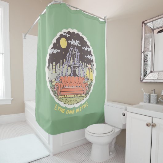 Rideaux De Douche AMIS™ | Fontaine de dessin (En situation)