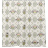 Rideaux De Douche AMIS™ | Motif de Jacquard Perk Central (Devant)