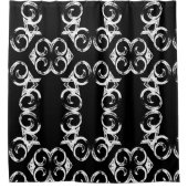 Rideaux De Douche Amora 5 noir et blanc (Devant)