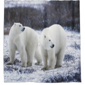 Rideaux De Douche Amour de l'ours polaire (Devant)