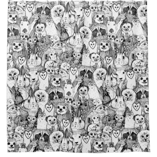 Rideaux De Douche amour et câlins (Devant)