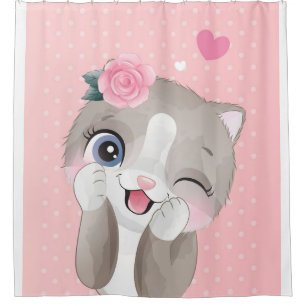 Rideaux De Douche Amoureux des chats Cute Little Kittens