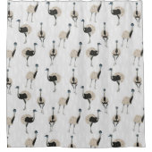 Rideaux De Douche Amoureux des oiseaux d'Emus (Devant)