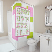 Rideaux De Douche Amusant alphabet, alphabet fleuri, alphabet (En situation)