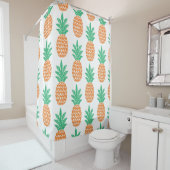 Rideaux De Douche amusant ananas sans couture motif (En situation)